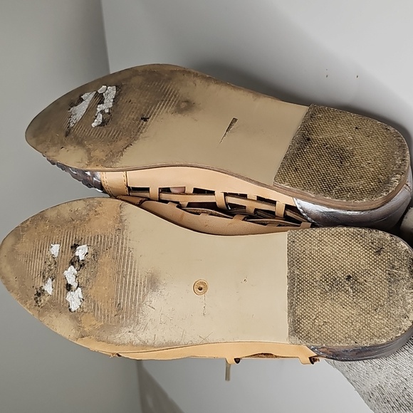 Coconuts by Matisse Gimlet Woven Lace Up Oxfords Tan/silver - Picture 8 of 10